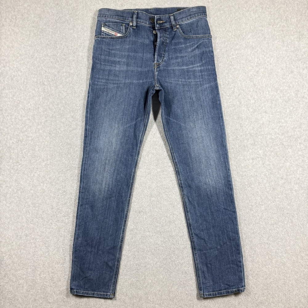 Diesel D-Fining Jeans Men 29x30 Blue Regular Tapered Stretch Medium Wash 09A80